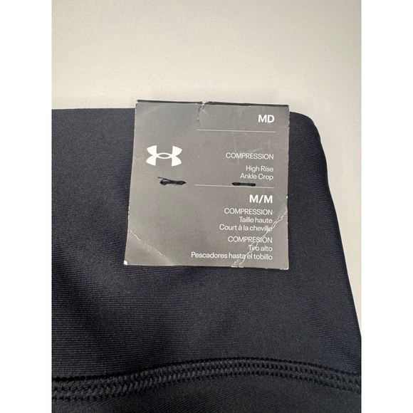 Women's Under Armour Leggings Black White Size M - Picture 4 of 4